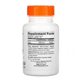 Doctors Best Biotin, 120 vcaps, Cheveux, Peau et ongles Support pour la santé