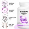 BIOTIN Line@ | 180 comprimés - 6 mois de traitement | Biotine + Sélénium + Zinc pour un mélange complet | 900% VNR