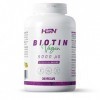 Biotine 5000mcg de HSN, Vitamine pour les Cheveux, sa Croissance et Éviter la Chute, Renforcement des Ongles, Peau plus Douce