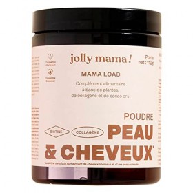 Jolly Mama - Complément Alimentaire Postpartum MAMA LOAD - Chute et Repousse de Cheveux, Élasticité Peau - Vitamines Femme Gr