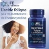 Life Extension, Optimized Folate, 5-MTHF, Hautement Dosé, 100 Comprimés végétaliens, Testé en Laboratoire, Végétarien, Sans G