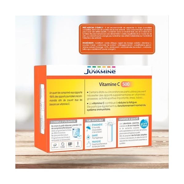 JUVAMINE - Vitamine C 500-30 Comprimés effervescents