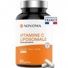 NOVOMA Vitamine C liposomale 1000mg, Assimilation Maximale, 90 gélules végétales, 100% Vitamin C Quali®-C, Système Immunitair