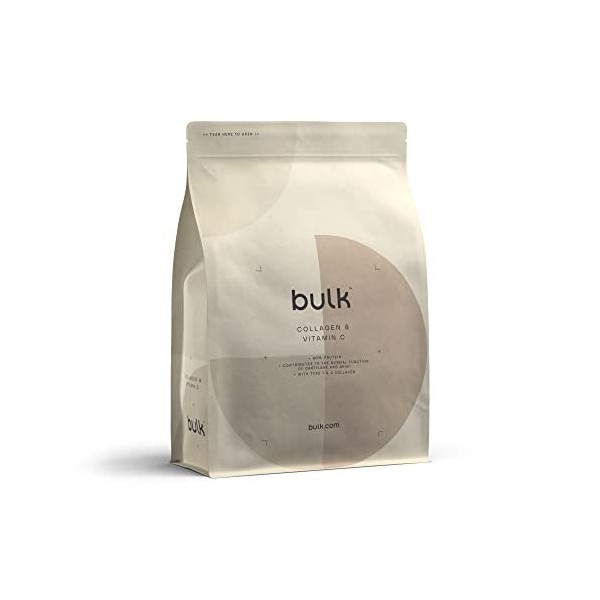 Bulk Collagène et Vitamine C en Poudre, Orange, 500 g