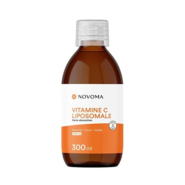 NOVOMA Vitamine C liposomale 1000mg, Dosage Puissant & Haute Absorption, Cure de 2 mois, 100% Quali®-C Vitamin C, Système Imm