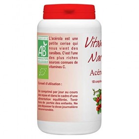 Vitamine C - Acérola Bio 1000 mg- 2,2 g- 100 comprimés