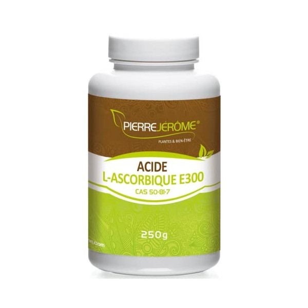 Pierre Jérôme Acide L-Ascorbique 250 g en Poudre pure 100% - Vitamine C