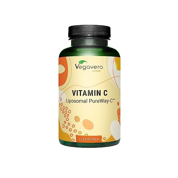 Vitamine C Liposomale Vegavero® | PREMIUM Qualité: PureWay-C™ | Haute Biodisponibilité | Véritable Technologie Liposomale | S