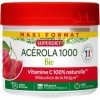 Super Diet - ACÉROLA 1000 BIO - Haute concentration en Vitamine C-Réduction de la fatigue -Maxi pot de 60 comprimés à croquer