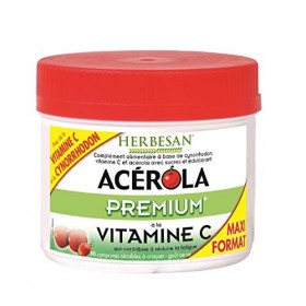 HERBESAN®- ACEROLA PREMIUM - Haute concentration en Vitamine C-Réduction de la fatigue - Acérola naturelle - 90 comprimés à c