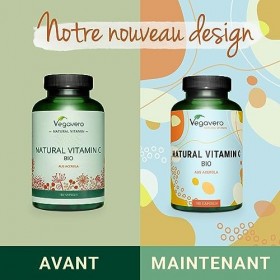 Acerola Vitamine C BIO Vegavero® | UNIQUE : 100% NATURELLE - Sans Additifs | Extraction en FRANCE | 180 Gélules | 1060 mg d’E