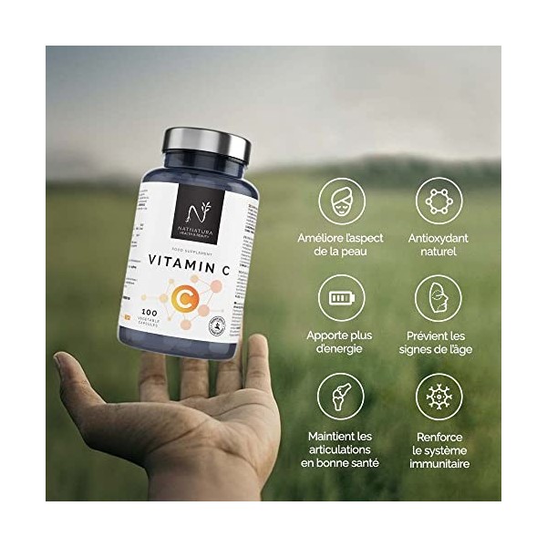 Vitamine C 1000 mg. Réduit la fatigue et renforce le système immunitaire. De la vitamine C pure, un puissant antioxydant natu