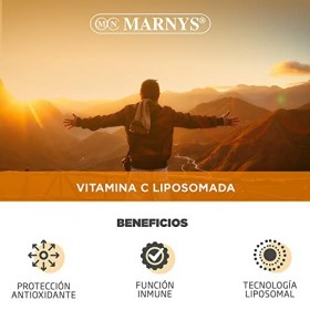 MARNYSs Vitamine C 1000 MG à Boire, VIT-C 1000, Saveur Orange, Amélioration du système immunitaire, Convient aux végétaliens