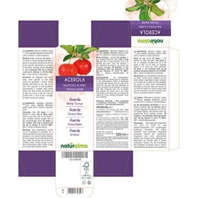 Acérola Malpighia glabra fruits Teinture Mère sans alcool Naturalma | Riche en vitamine C | Extrait liquide gouttes 120 ml 