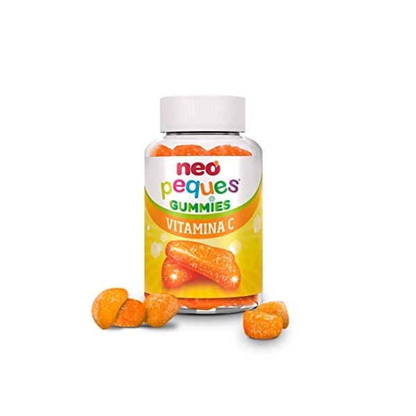 Neo Peques - Vitamin C Gommes pour Enfants à Partir de 3 Ans - 30 Unités 1 Mois - Ingrédients 100% Natureles - Gummies pour