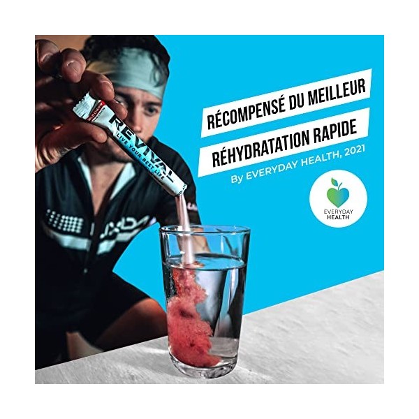 Revival Hydratation Rapide Boisson Électrolyte - Poudre Pour Réhydratante, Supplément Haute Teneur en Vitamine C, Comprimés H