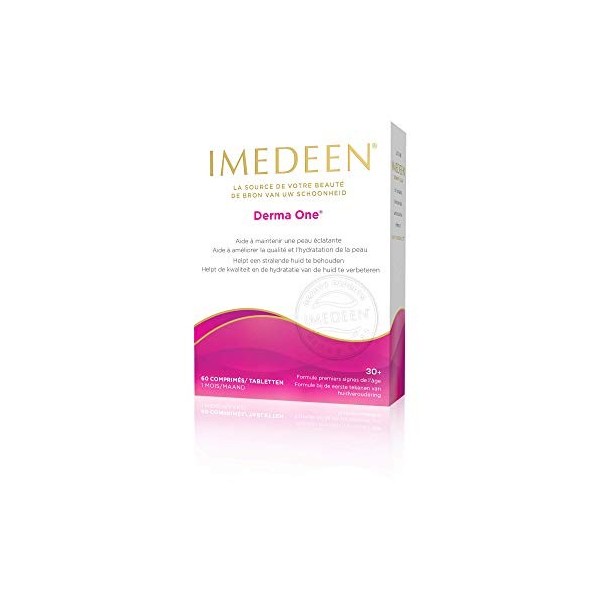 Imedeen Complément Alimentaire Anti-âge Derma One, Vitamine C, Zinc & Complexe Marin, Peau Éclatante et Hydratée, 60 comprimé