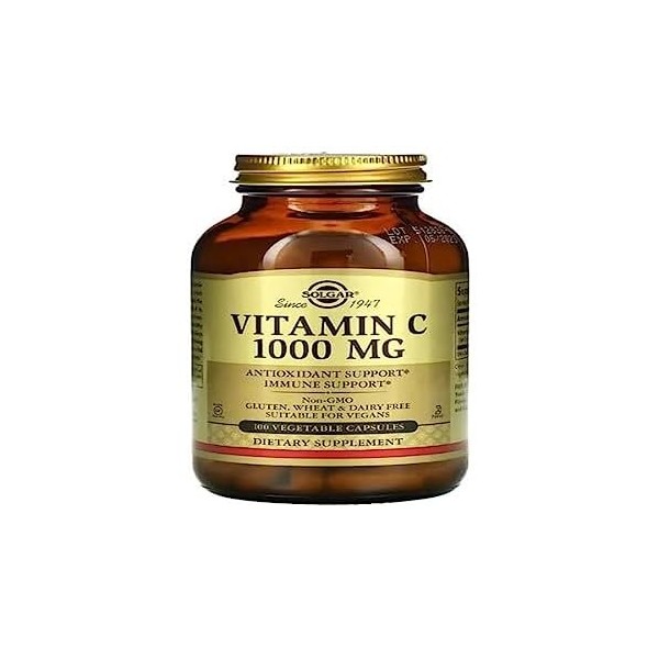 Solgar Vitamine C 1000 mg, 100 capsules végétales – puissant soutien antioxydant et stimulant le système immunitaire