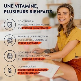 Vitamine C Acerola, Cynorrhodon 1000mg- Vitamine C Naturelle Végétalienne Hautement Biodisponible Avec Flavonoïdes dAgrumes 