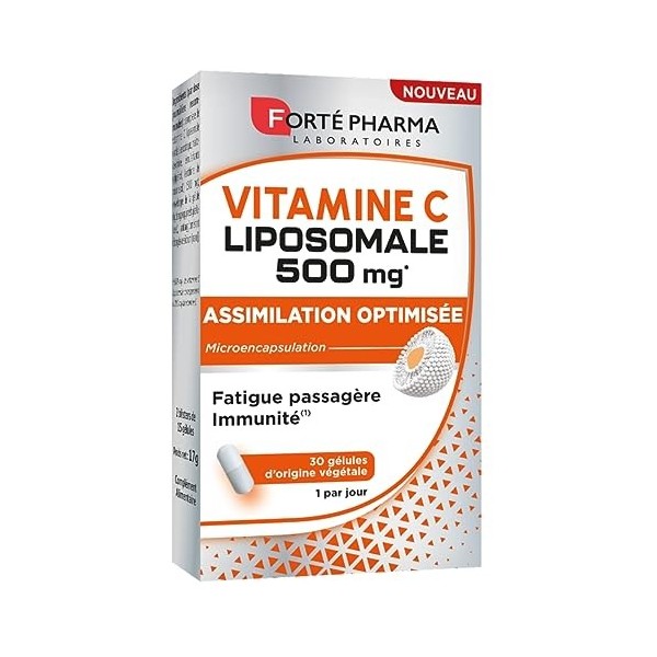 Forté Pharma – Vitamine C Liposomale 500 mg | Complément Alimentaire Défenses immunitaires & Anti fatigue - Assimilation opti