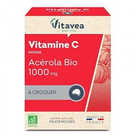 Vitavea - Lot de 3 compléments alimentaires Tonus Energie - Vitamine C acerola BIO, Tonus et vitalité + Vitamine D3, défenses