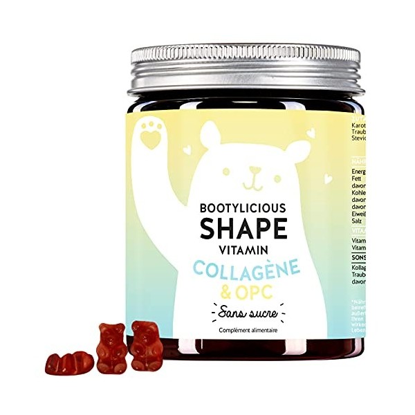 Belles courbes, peau ferme et tissu conjonctif fort - oursons gélifiés avec collagène hautement dosé et OPC - Shape Gummies s