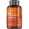 Vitamine C Liposomale 1000 mg - 180 Gélules Vegan 3 mois - Acide Ascorbique + Extrait dÉglantier Cynorrhodon & Extrait d