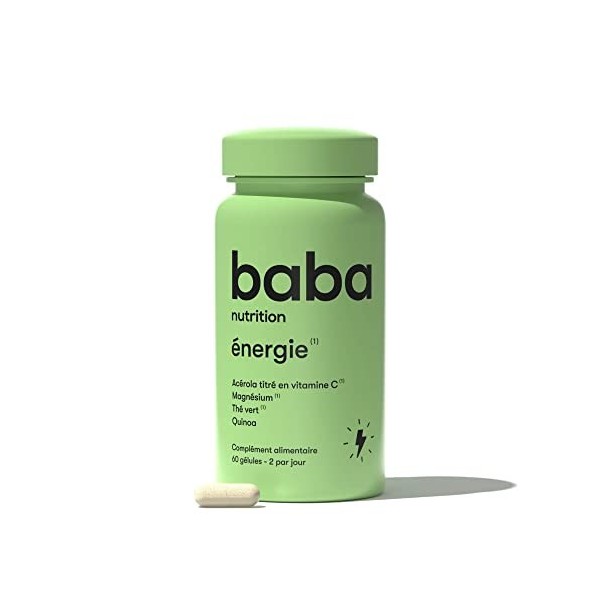 Baba Nutrition Energy Boost Complément Alimentaire | Anti-Fatigue Et Immunité Naturelle | Acérola Vitamine C Naturelle + Ma