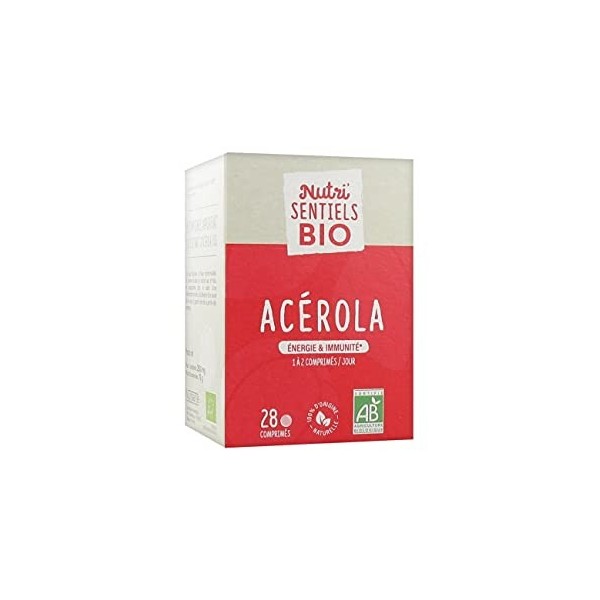 Acérola Bio 28 comprimés Nutrisentiels Energie et immunité Nutrisante