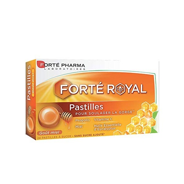 Forté Pharma Pastilles Royales Goût Miel 24 Pastilles à Sucer