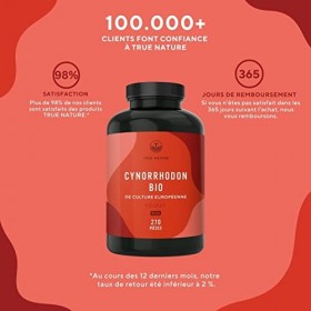Cynorrhodon BIO - 270 gélules 650mg - Fort: 3.900mg par jour - Culture européenne - Pur églantier - Riche en fibres - Gélul