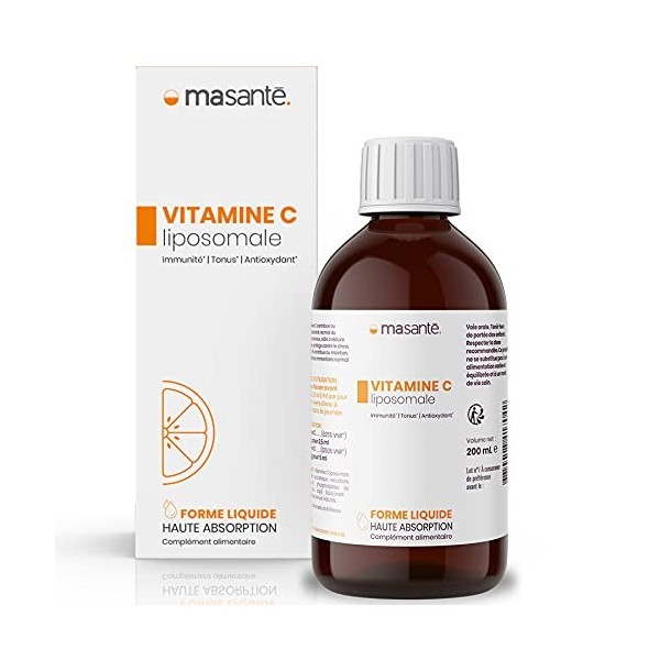 VITAMINE C LIPOSOMALE LIQUIDE 200 ml | Complément Alimentaire Vegan sous Forme Liquide pour une Haute Absorption | Triple Act