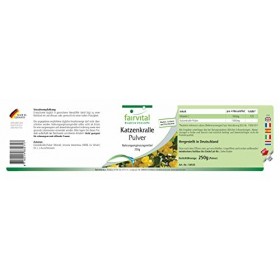 Poudre de Griffe du Chat - 250g avec Vitamine C - 150 portions pour 150 Jours - Grand Emballage - Vegan