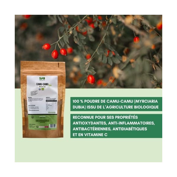 SFB Laboratoires - Camu-Camu Bio - Source d’antioxydants et de Vitamine C - 150g