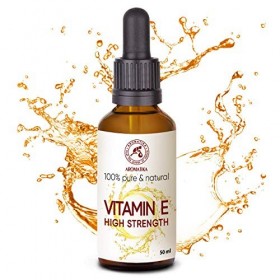 Huile Vitamine E pour Visage - Peau - Lèvres - Naturelle & Pure Tocopherol Vitamine E Anti-âge - Vitamine E Concentrée 50ml