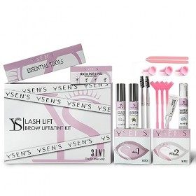 Ysens Kit de rehaussement de cils, Kit de lamination et de coloration des sourcils noir , Kit de rehaussement des sourcils,