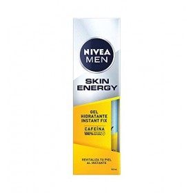 NIVEA MEN Skin Energy Gel Hidratante Instant Fix 50 ml , gel facial para hombre que elimina los signos del cansancio, gel re
