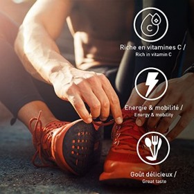 COLLAGENE MARIN + VITAMINE C - Collagène Labellisé Type I, Mobilité et Energie, Antioxydant, 10 sachets saveur Fruits Rouges 