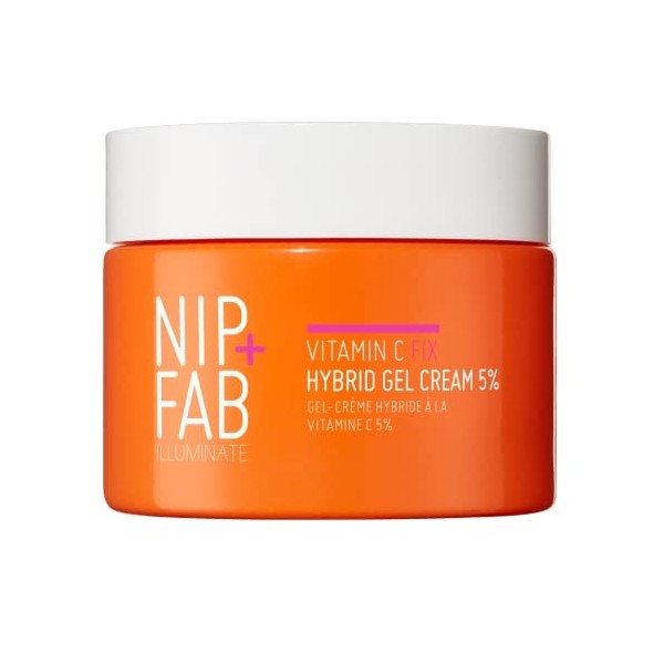 Nip+Fab Vitamin C Fix Hybrid Gel Creme 5% 50 ml | Crème hydratante gel-like | Complexe de vitamine C haute performance à 5% |