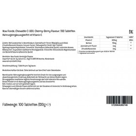 Now Foods, Chewable C-500, Vitamine C, 500mg, Acide L-Ascorbique, avec Églantier, 100 Comprimés végétaliens, Testé en Laborat