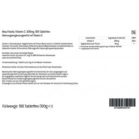 Now Foods, C-500, Vitamin C, 500mg, Acide L-Ascorbique, avec Églantier, 100 Comprimés végétaliens, Testé en Laboratoire, Sans