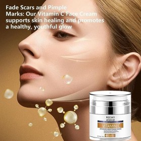 Crème Visage Vitamine C - Crème hydratante éclaircissante pour le visage | Formule hydratante et douce Crème à la vitamine C 