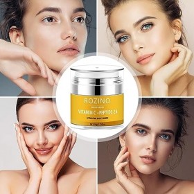 Crème pour le visage à la vitamine C - Crème hydratante éclaircissante pour le visage au peptide de vitamine C,Soins de la pe