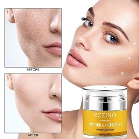 Crème à la vitamine C pour le visage - Lotion hydratante pour le visage Vitamine C + Peptide 24 Crème éclaircissante - Soins 