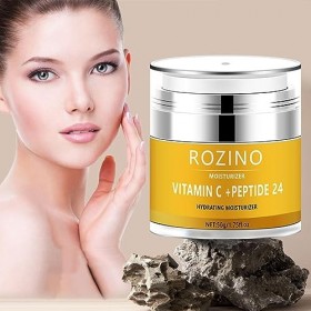Crème à la vitamine C pour le visage | Crème hydratante éclaircissante pour le visage au peptide de vitamine C | Soins de la 