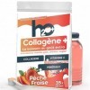 h2o+ Collagène + | Type 1 et 2 | 35 boissons | 8,75L | Peau et Articulations | Collagène et Vitamine C | Format Poudre à méla