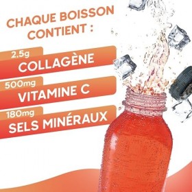 h2o+ Collagène + | Type 1 et 2 | 35 boissons | 8,75L | Peau et Articulations | Collagène et Vitamine C | Format Poudre à méla