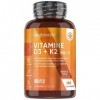 Vitamine D3 K2 MK7 Dosage Élevé, Vitamine D3 4000 UI + Vitamine K2 MK7 100μg, 180 Micro Comprimés Végétarien - 1 Comprimé T