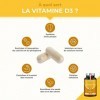 VITAMINE D3 – 100% Pure – 2000 UI – 1000% des Apports Journaliers – Santé des Os & des Dents - Immunité - 60 Gélules – Nutrim