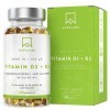 Vitamine D3 K2 avec de lHuile d’Olive Vierge - Vitamine D3 2000 UI et Vitamine K2 MK7 100 μg pour Os, Muscles, Système Immun